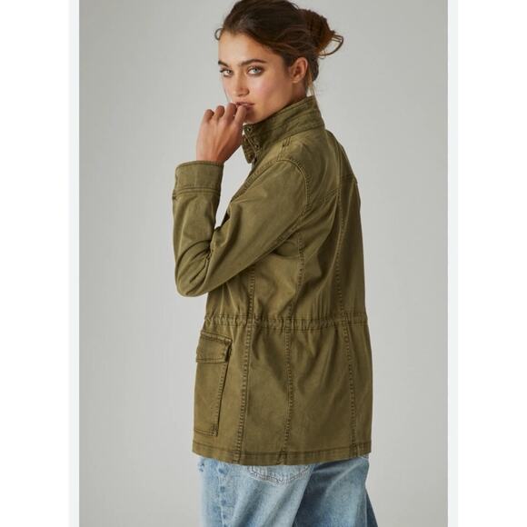 Levi's Women Khaki Utility Jacket Size Large - Picture 1 of 10